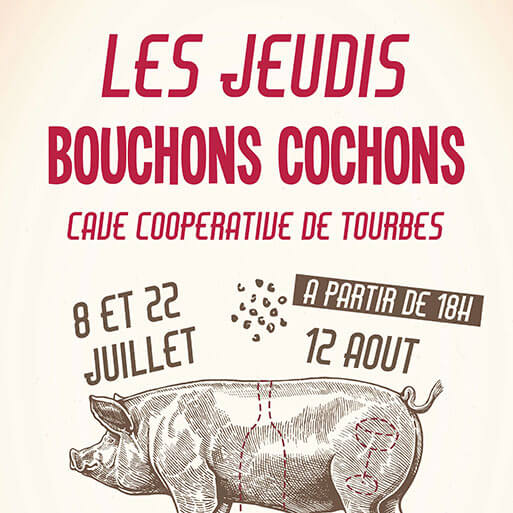 Les jeudis bouchons cochons à la cave coopérative de Tourbes